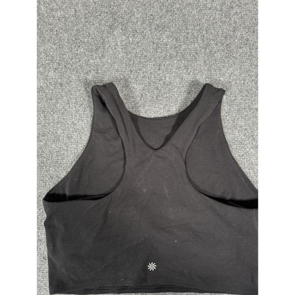 Athleta Conscious Crop Black Bra Top Built in Shelf Size Medium Yoga Pilates EUC - Picture 8 of 10